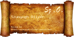 Szunyogh Olivér névjegykártya