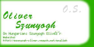 oliver szunyogh business card